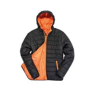 Result Core Mens Soft Padded Jacket / Black/Orange